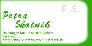 petra skolnik business card
